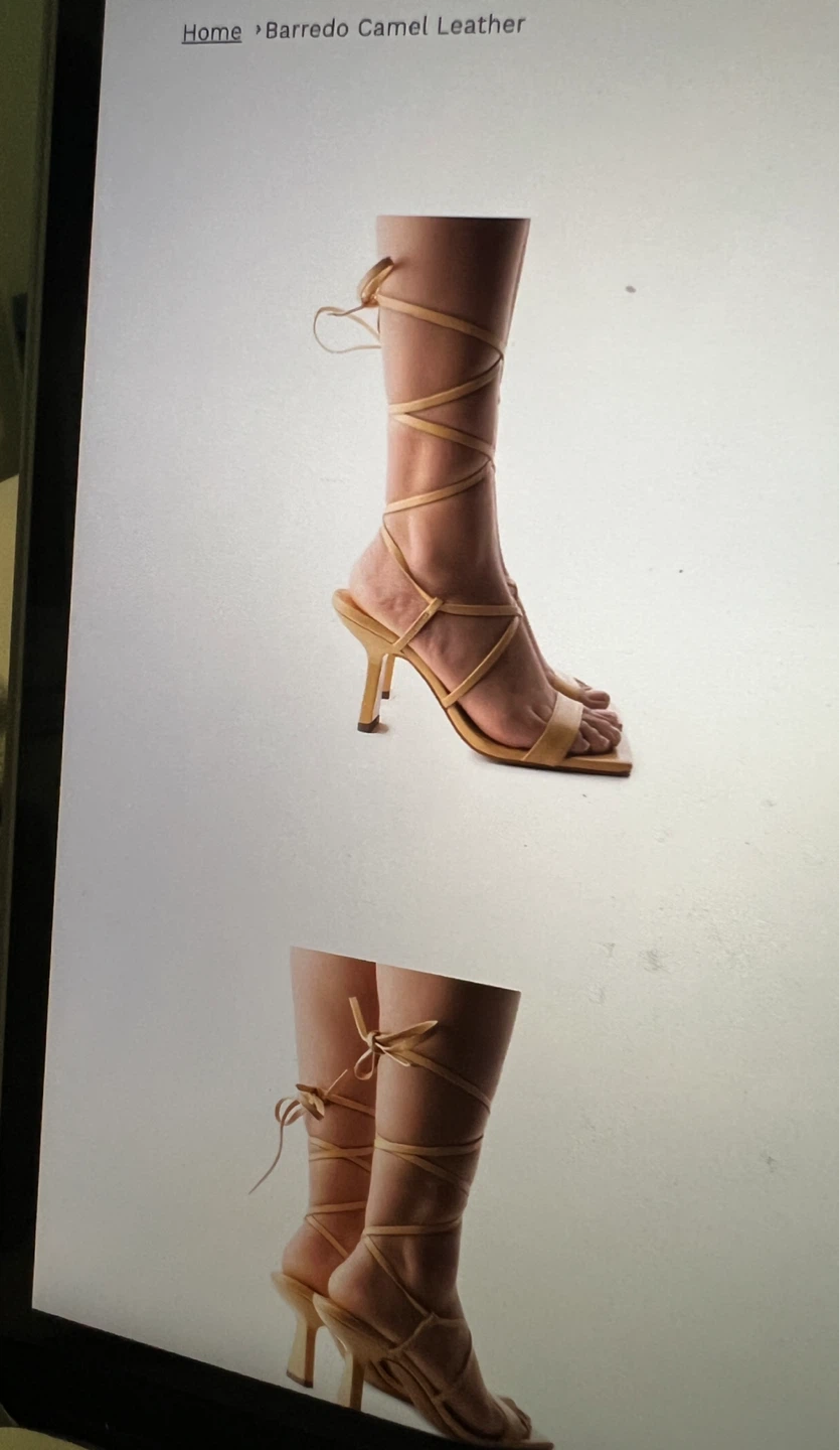 L'intervalle Kissamos Nude Leather Heels - Size 6 - photo 5