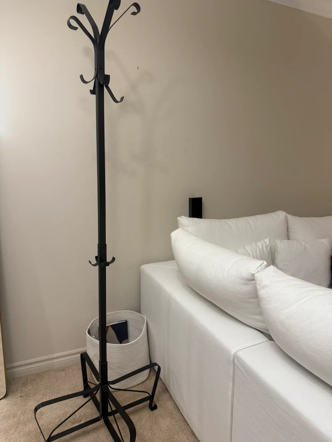 Black Metal Coat Rack Stand