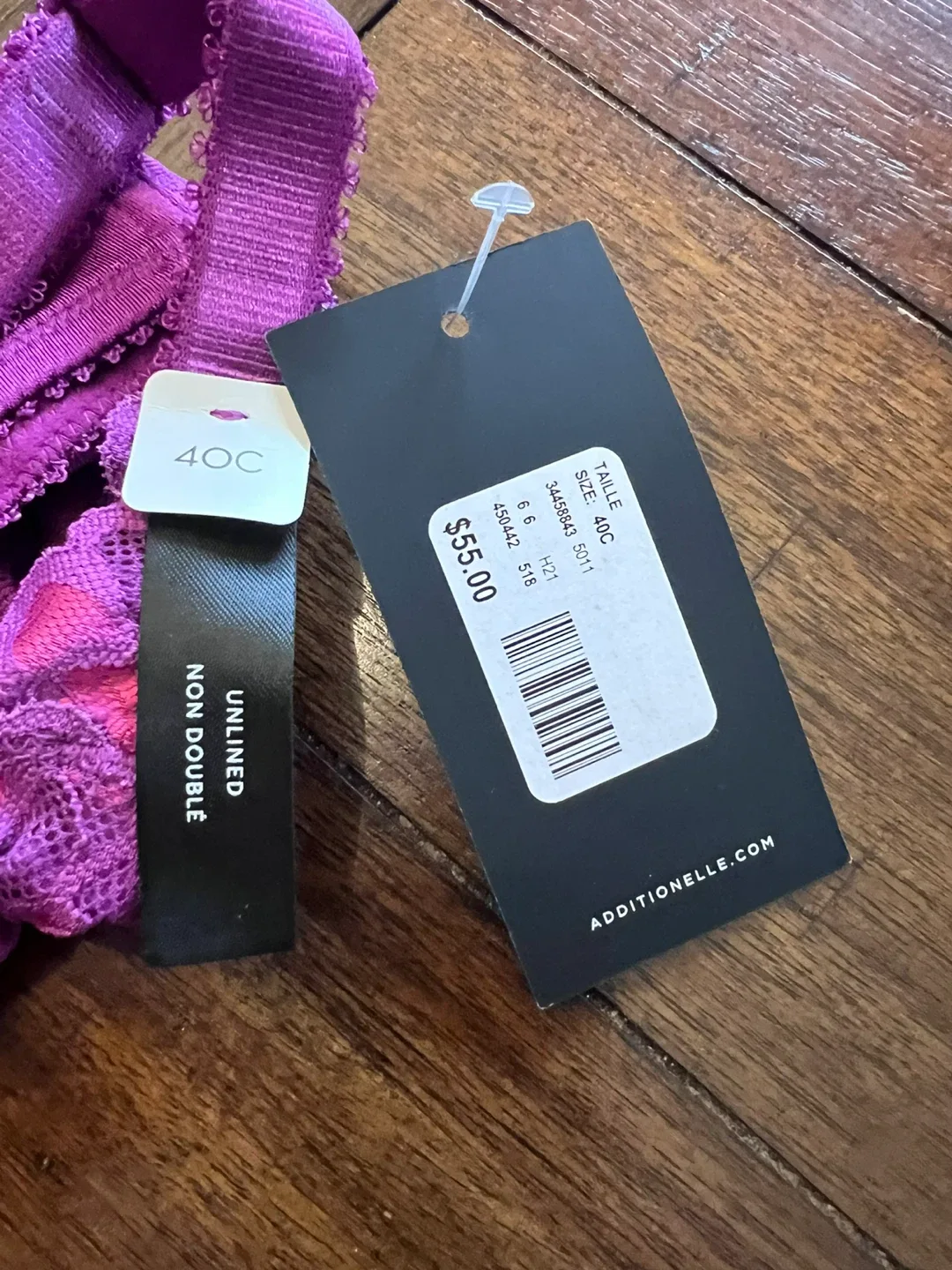 Addition Elle Purple Lace Bra - Size 40C image indicator(2)