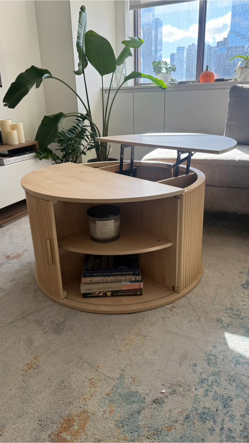 Round Lift Top Coffee Table from Bed Bath and Beyond