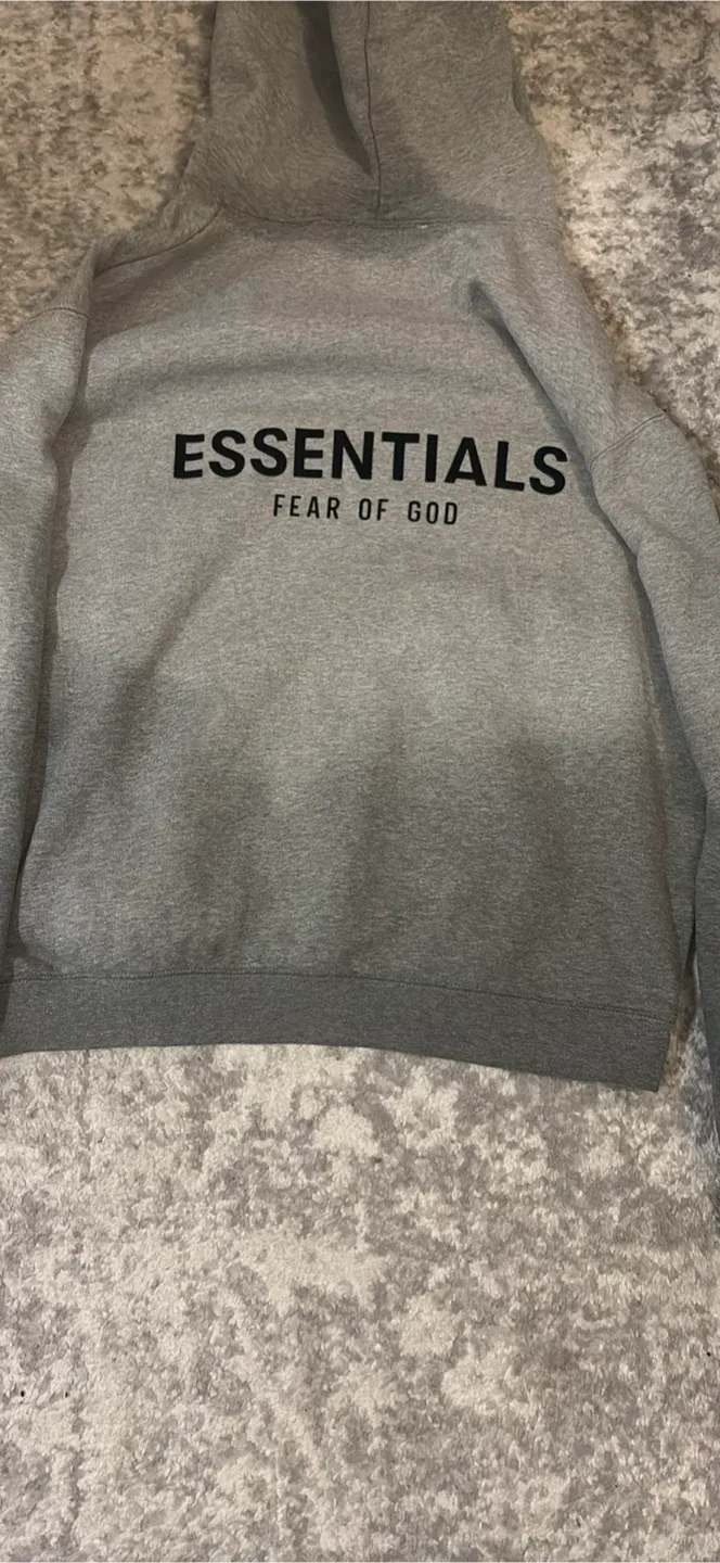 Essentials Fear of God Grey Hoodie image indicator(2)