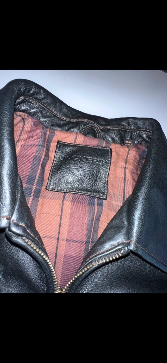 Dockers XXL Black Leather Jacket image indicator(2)