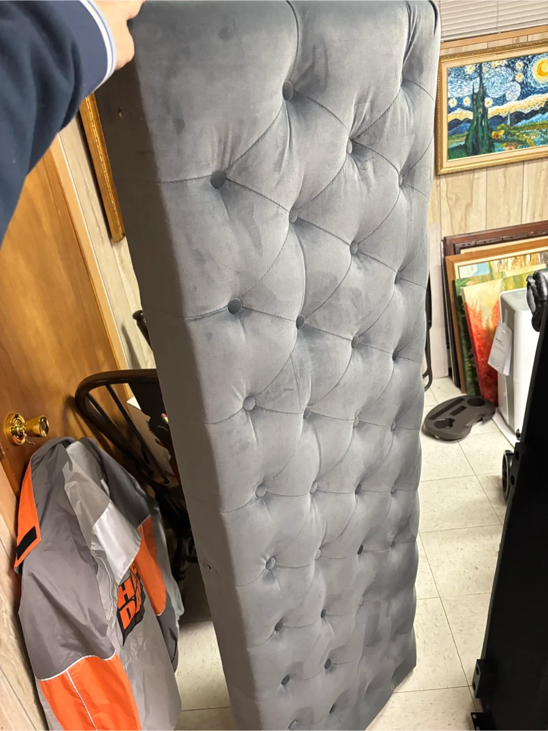 queen size bed frame with upholstered headboard