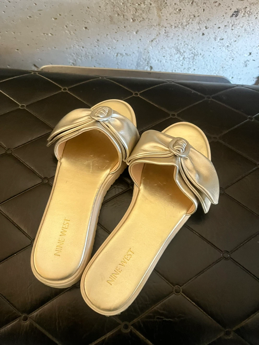 Nine West Gold Sandals - Size 8 - photo 2
