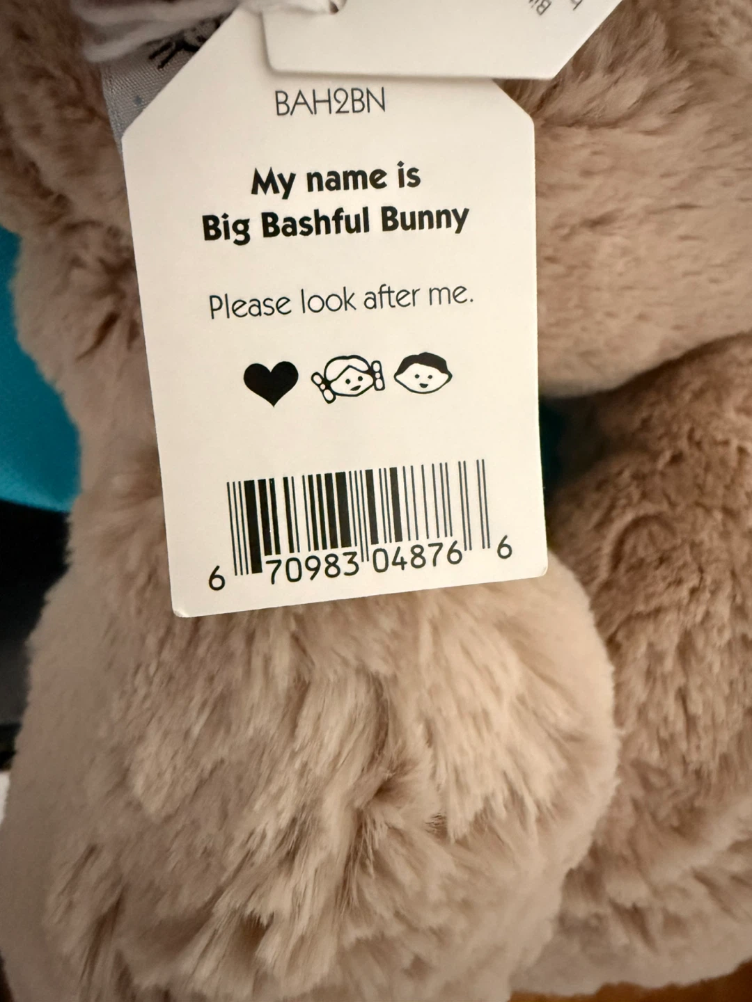 Jellycat Huge Bashful Bunny Plush - Beige (Personalized) - photo 3