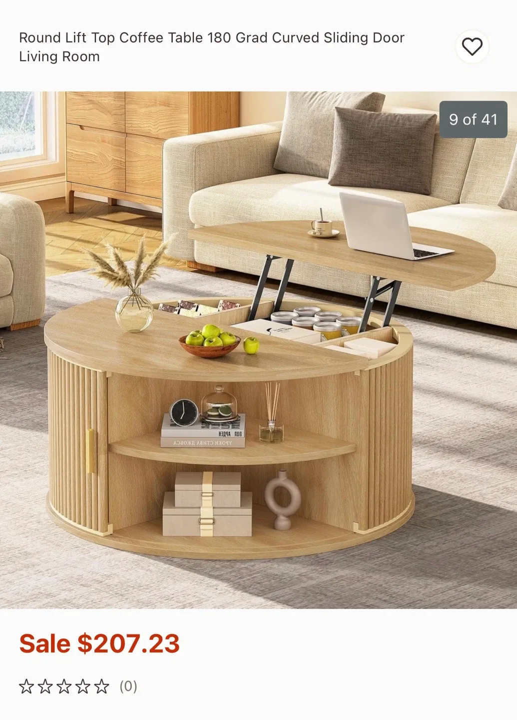 Round Lift Top Coffee Table from Bed Bath and Beyond image indicator(8)