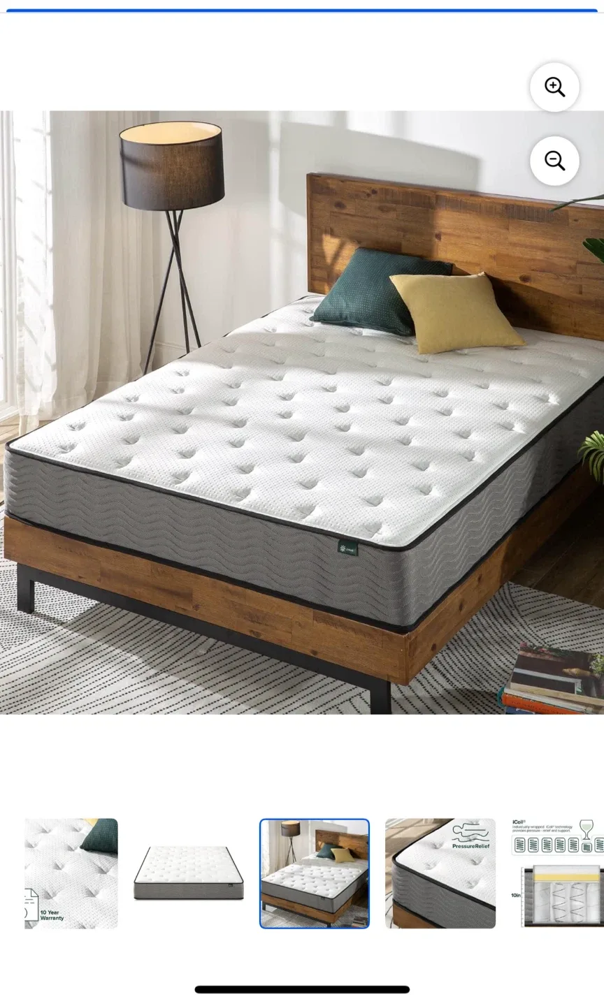 Zinus 10 Inch Hybrid Mattress (King Size) ✨