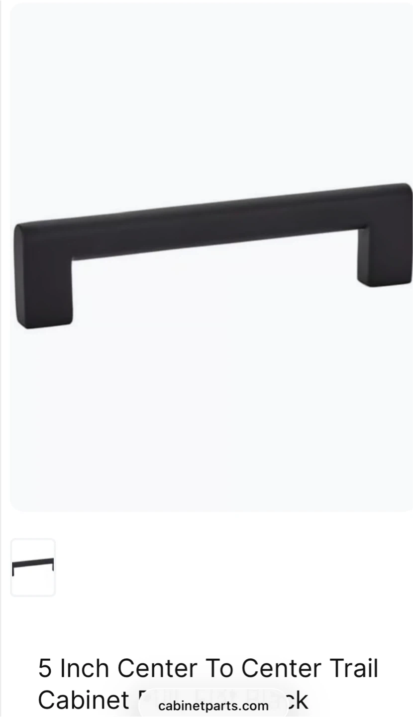 Inch Center To Center Trail Cabinet Pull, Flat Black