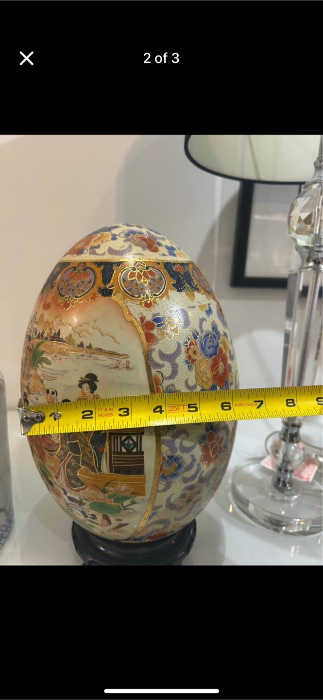 Decorative Egg Figurine - Asian Design - photo 3