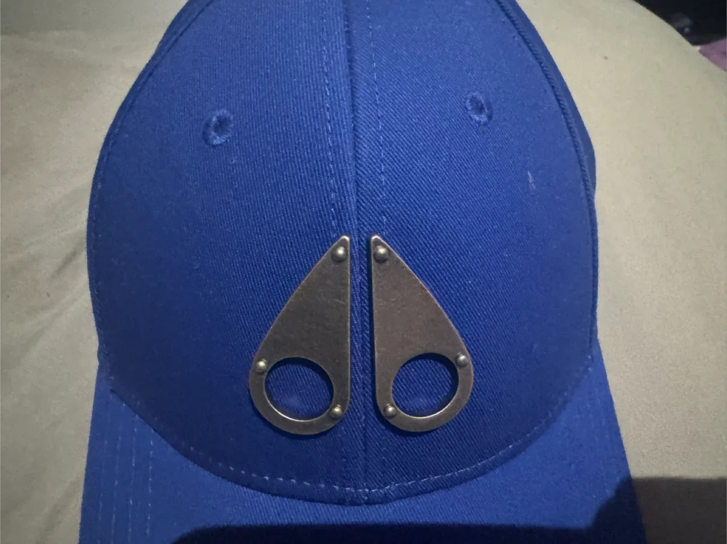 Moose Knuckles Blue Baseball Cap