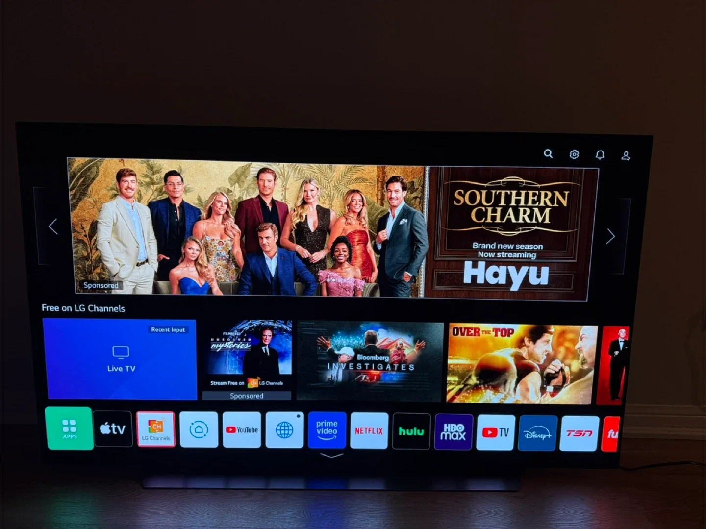 LG 65 inch OLED C1 TV image indicator(3)