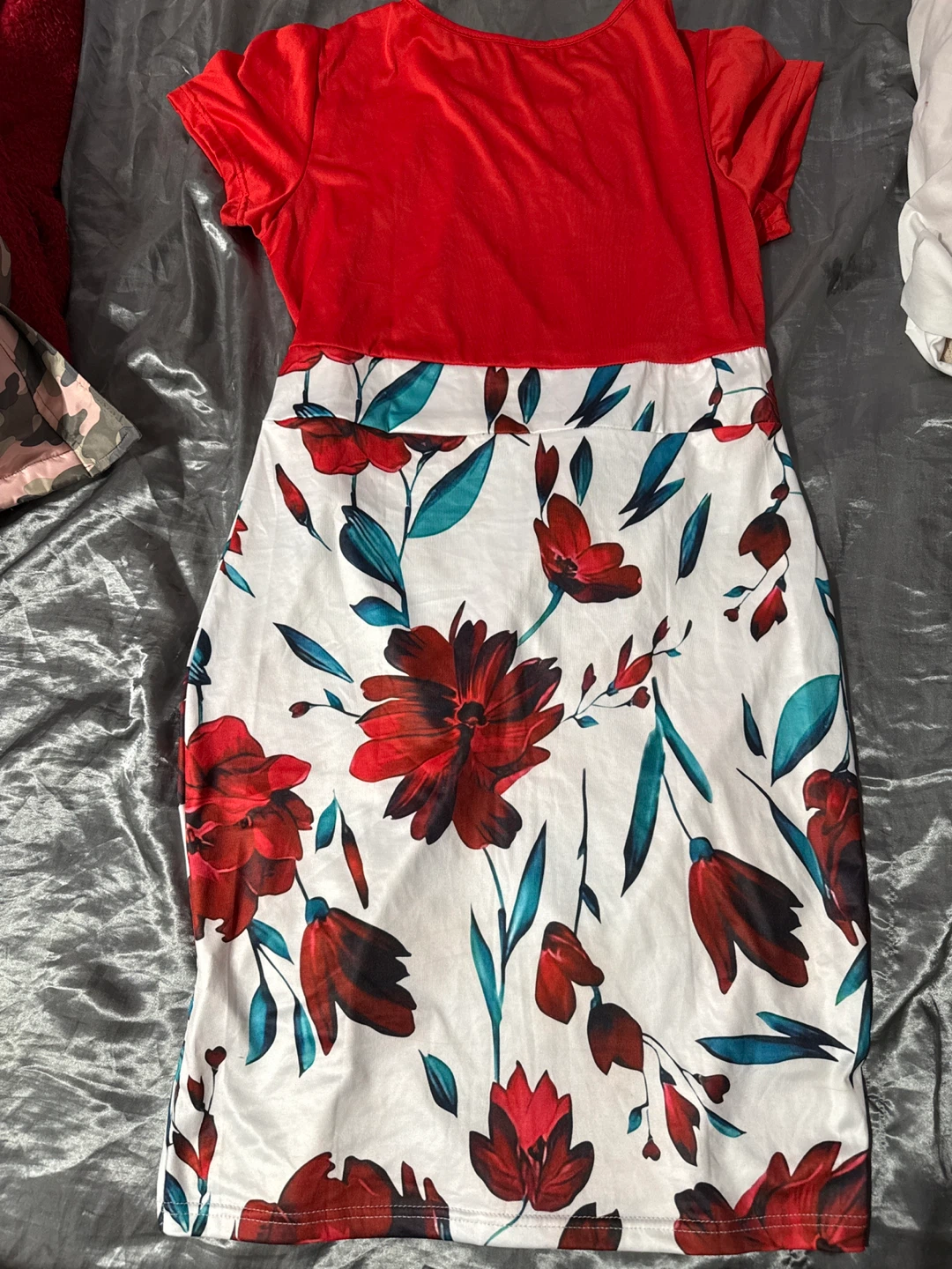 Size L Red & Floral Dress - photo 5