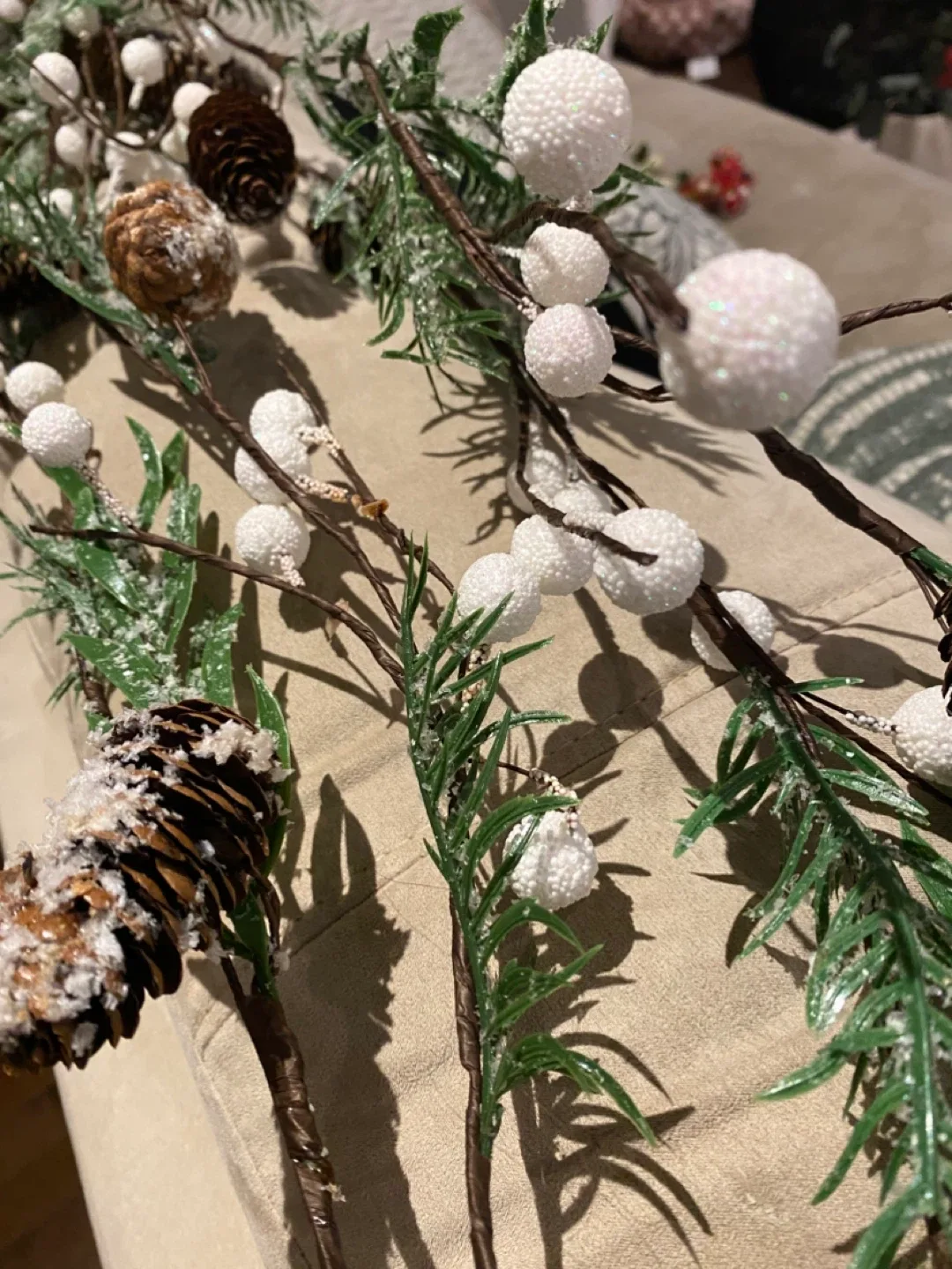 4. Pine Cone & Berry Garland (24 inches)