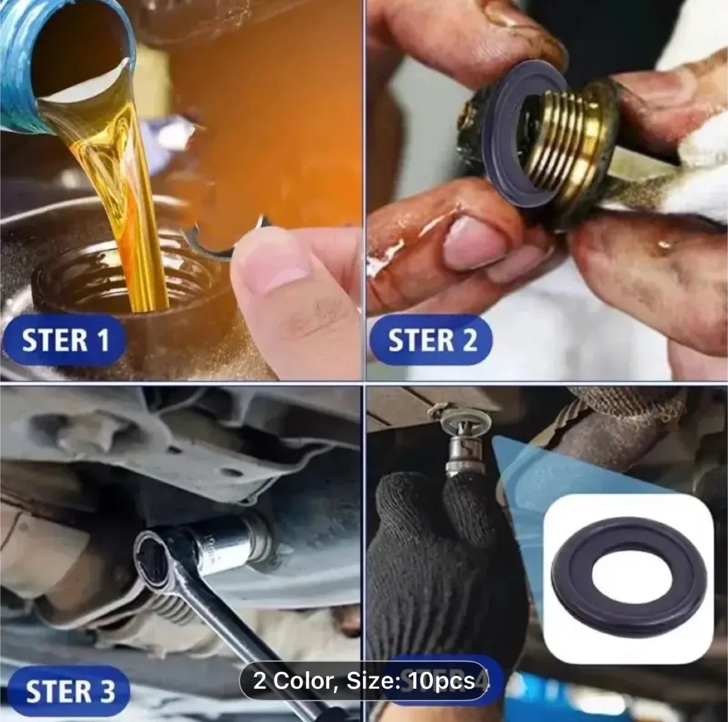 Car Sealing Oil Drain Plug Gasket Washer Replacement 12M image indicator(3)