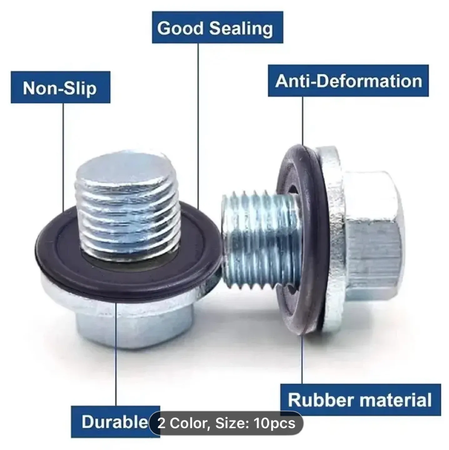 Car Sealing Oil Drain Plug Gasket Washer Replacement 12M image indicator(7)