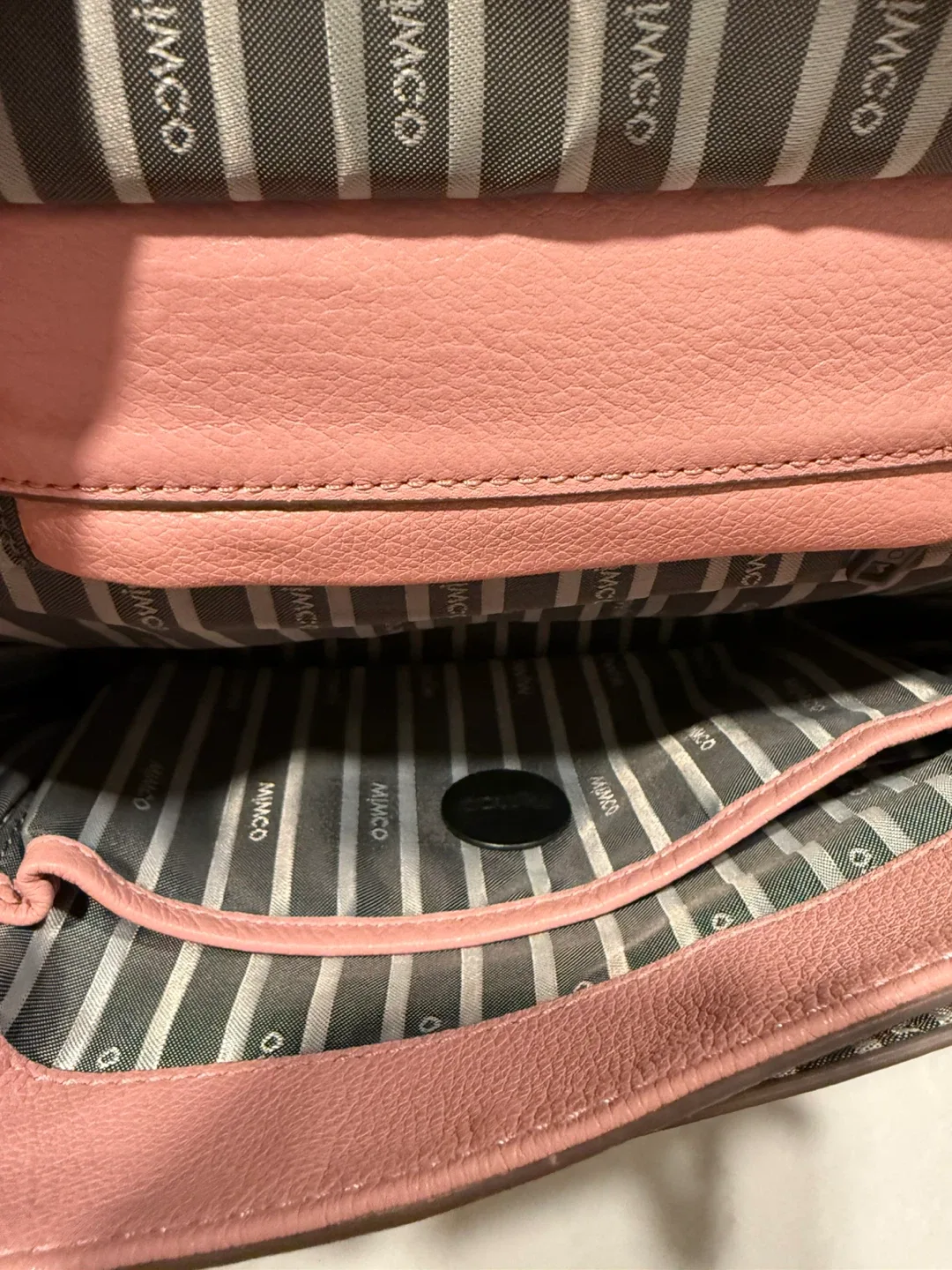 Mimco Pink/Beige Leather Handbag image indicator(2)