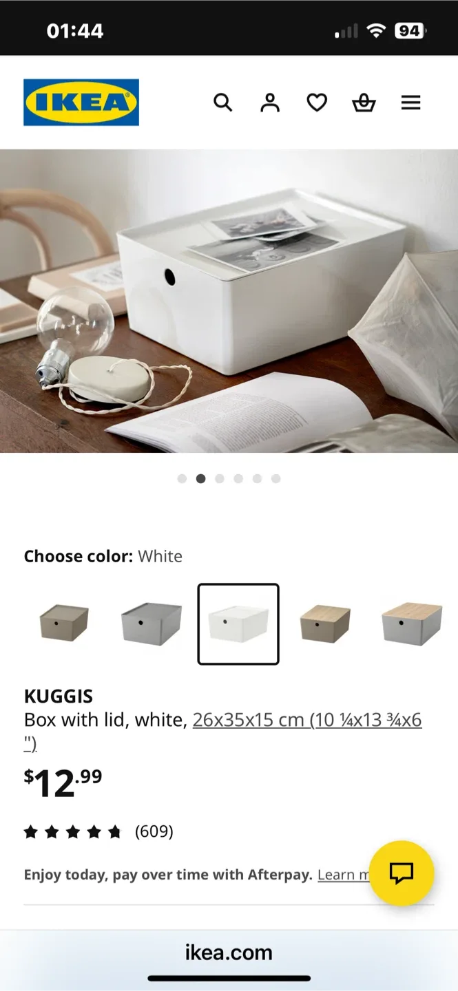IKEA Kuggis Box with Lid - White image indicator(2)