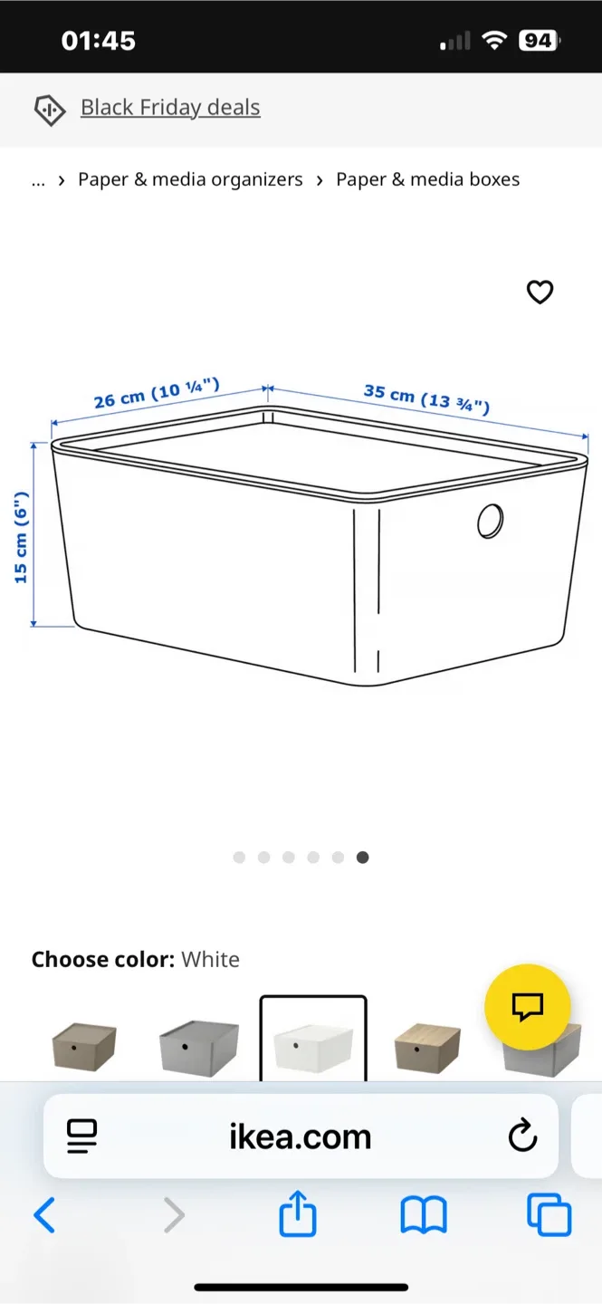 IKEA Kuggis Box with Lid - White image indicator(3)