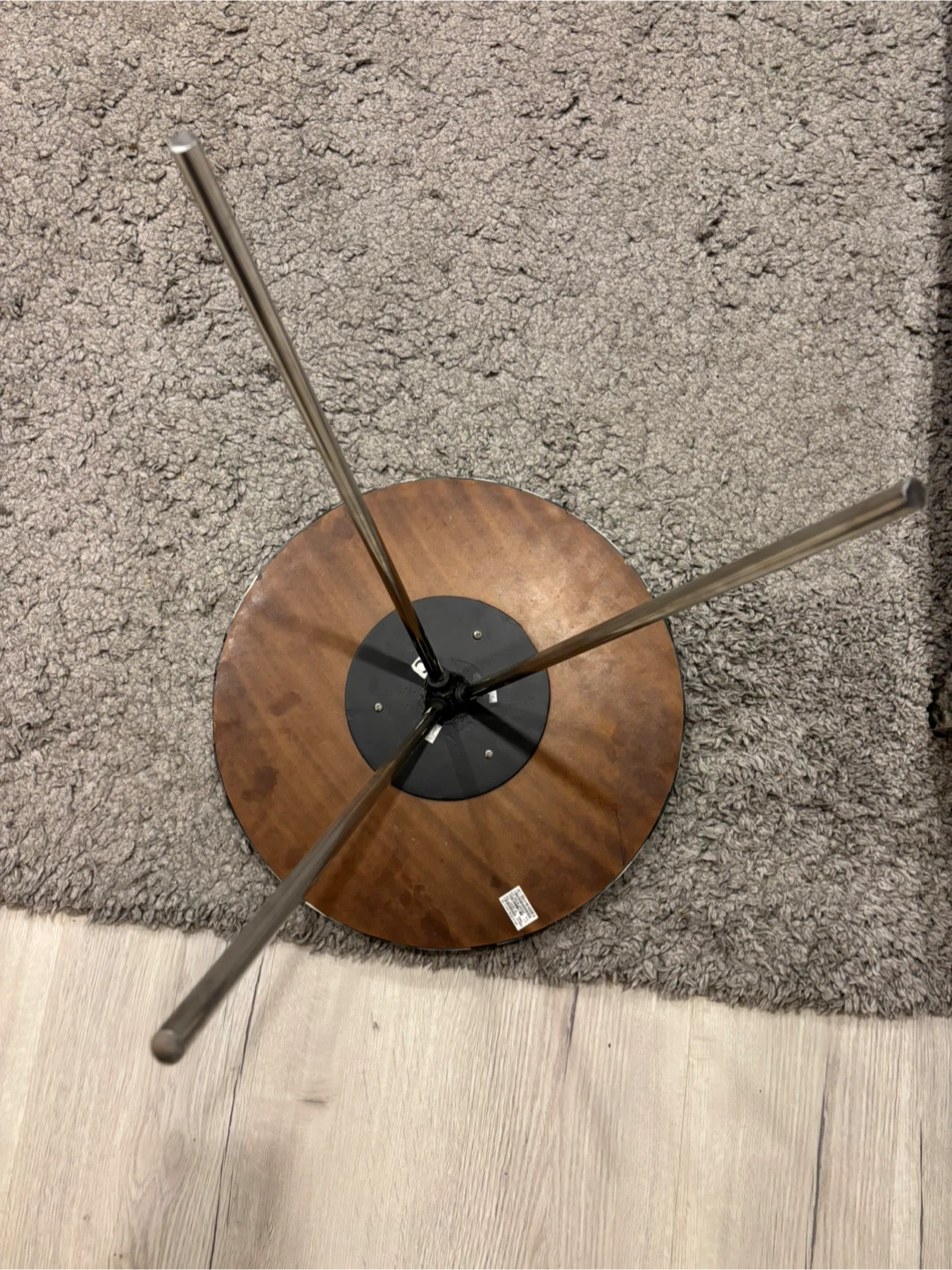 Round Accent Table - Black & White - photo 3