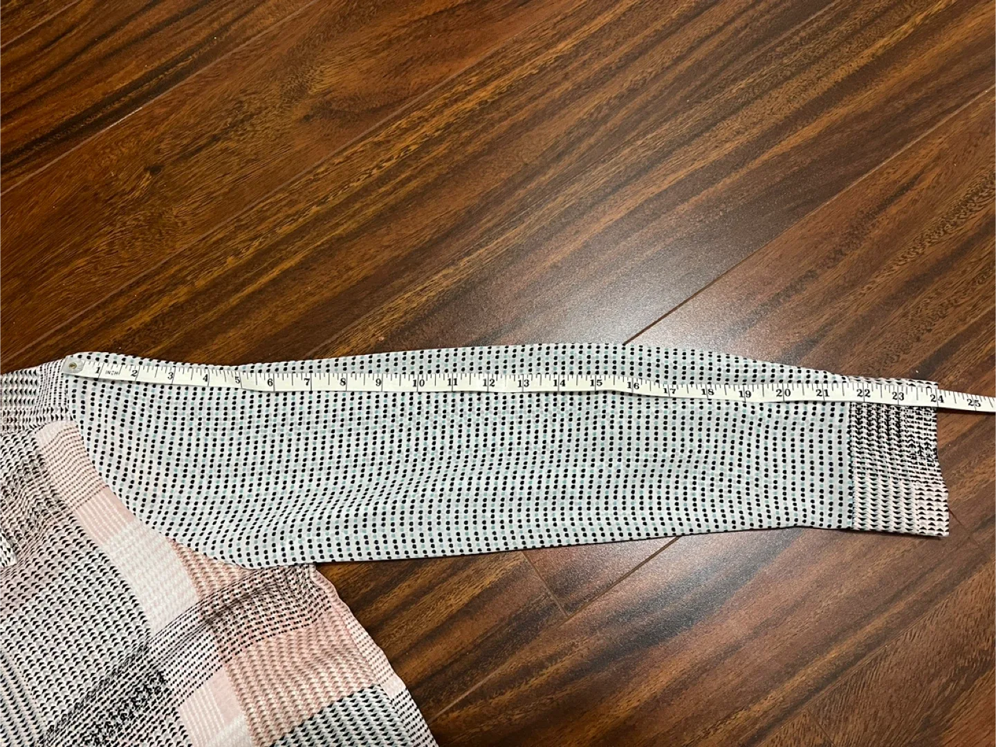 Rose + Olive womens large blouse, geometric patchwork pink taupe image indicator(7)