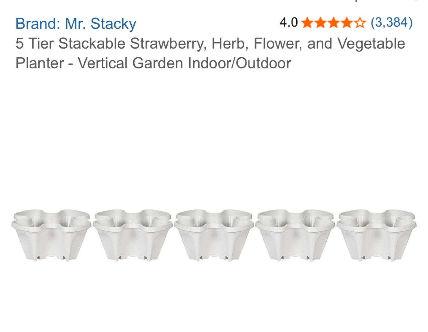 Mr. Stacky 5 Tier Stackable Vertical Garden Planter - photo 5