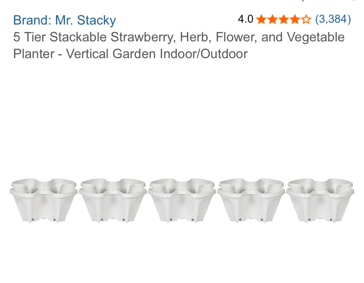 Mr. Stacky 5 Tier Stackable Vertical Garden Planter image indicator(5)