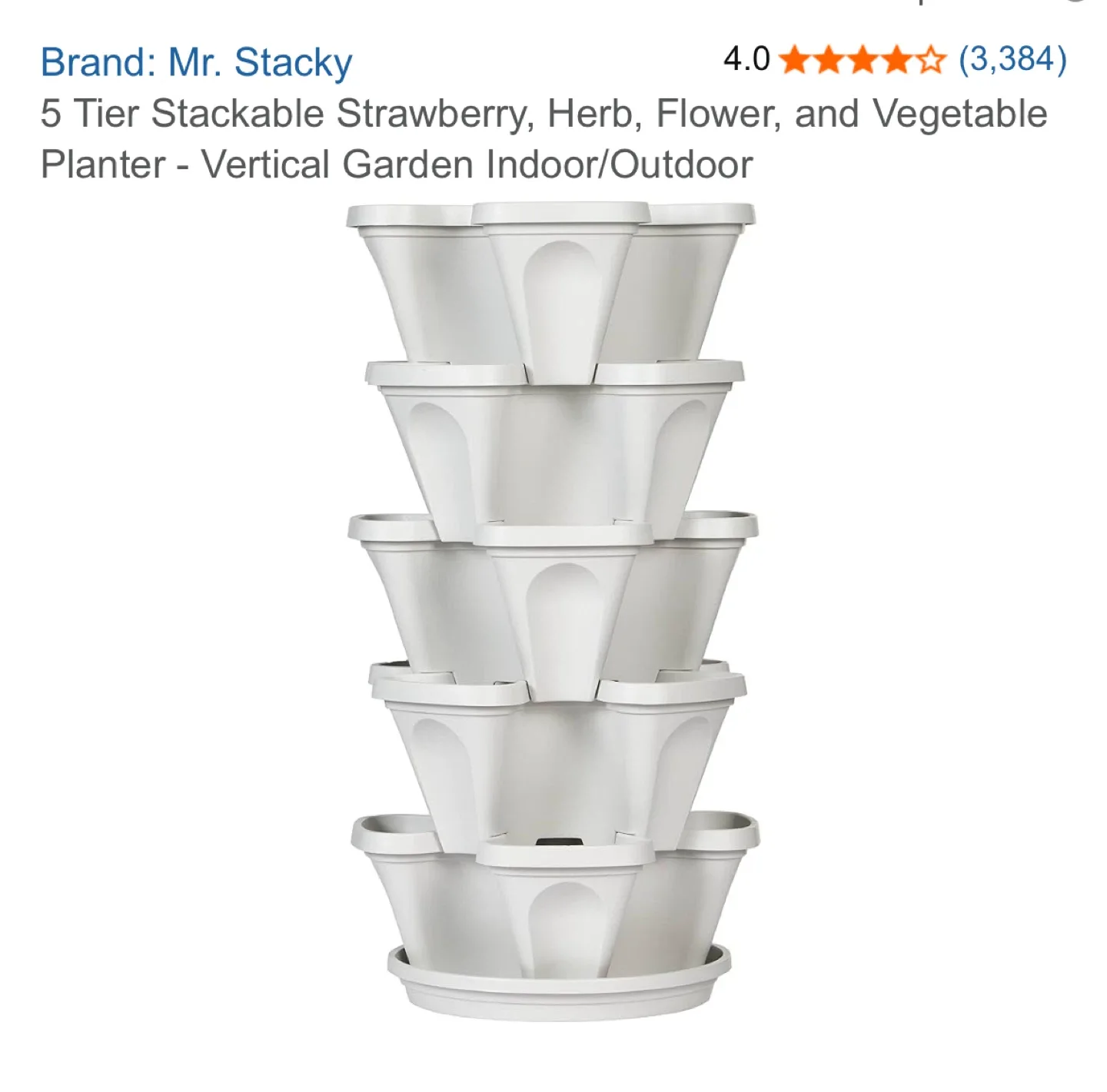 Mr. Stacky 5 Tier Stackable Vertical Garden Planter image indicator(3)