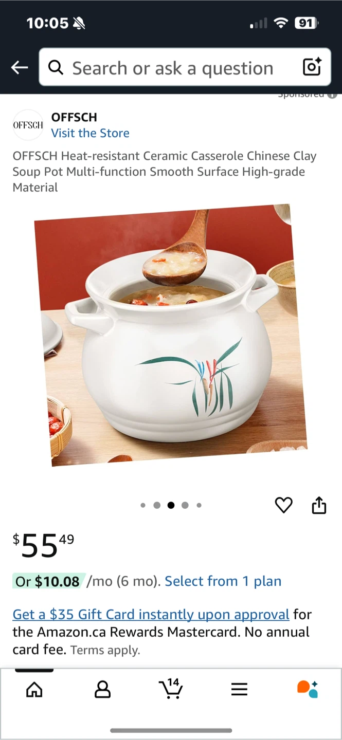 OFFSCH Ceramic Casserole Soup Pot - photo 4