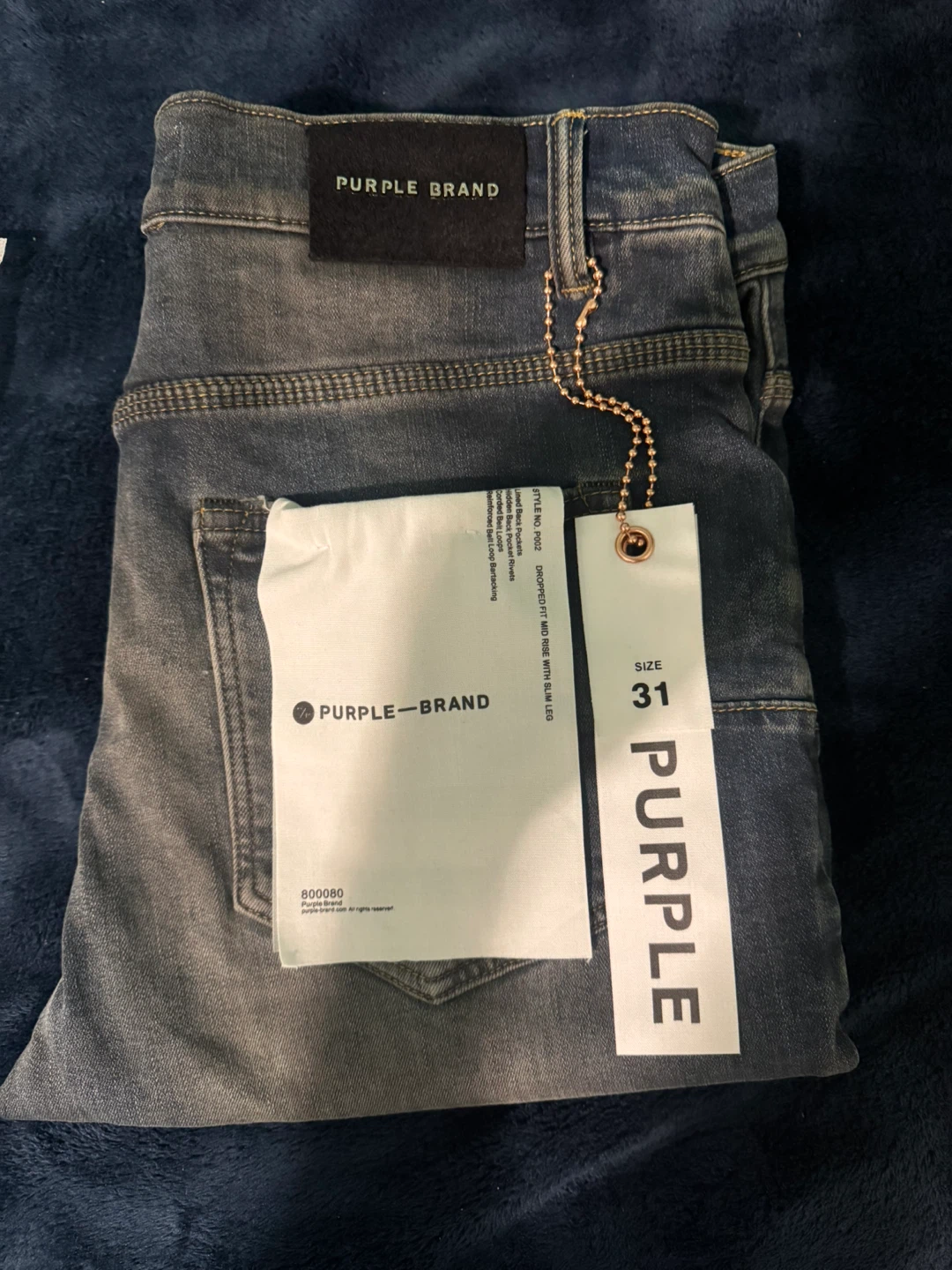 PURPLE BRAND Dropped Fit Jeans, Size 31 - New! - photo 2