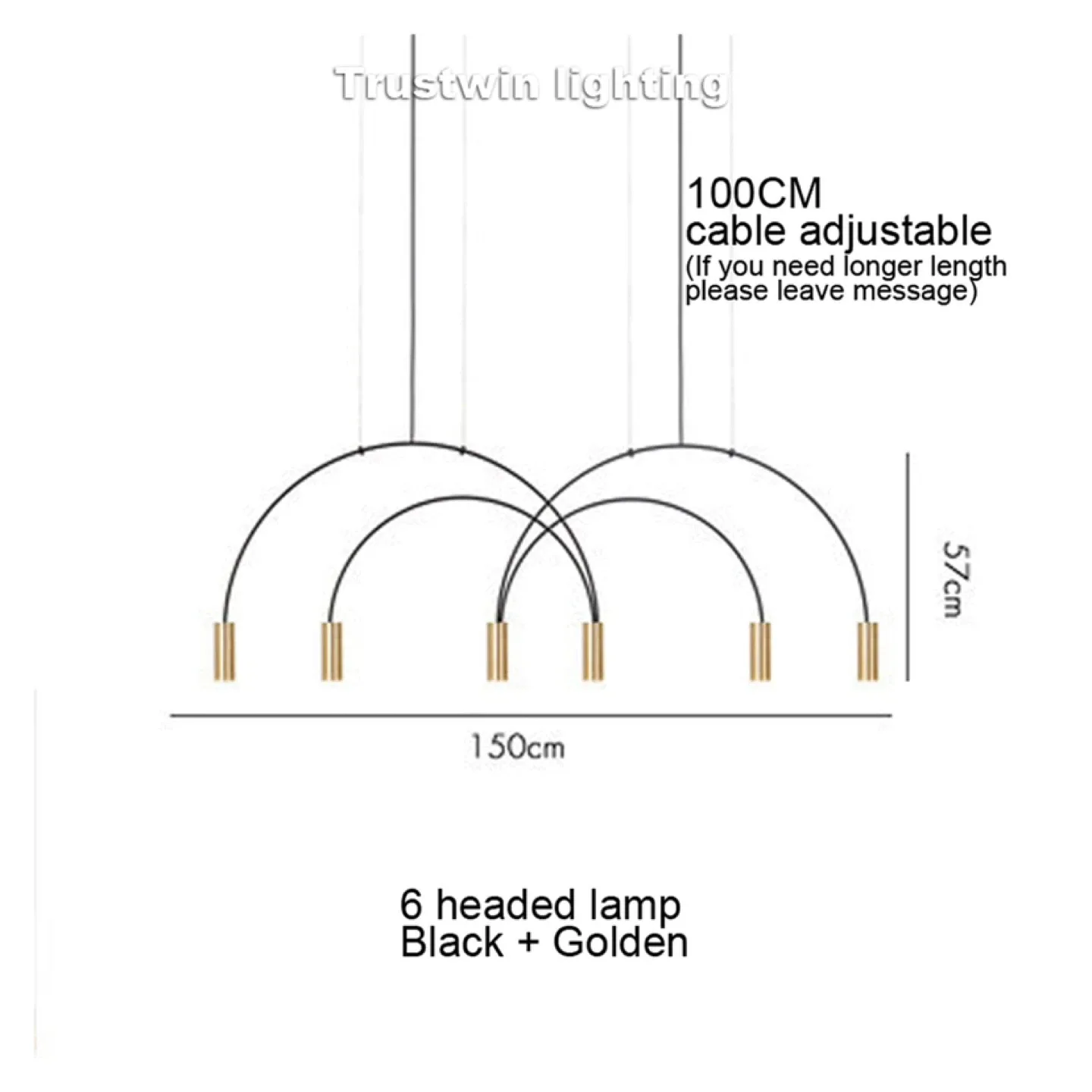 Chandelier Minimalism Post Modern arcuate Led image indicator(2)