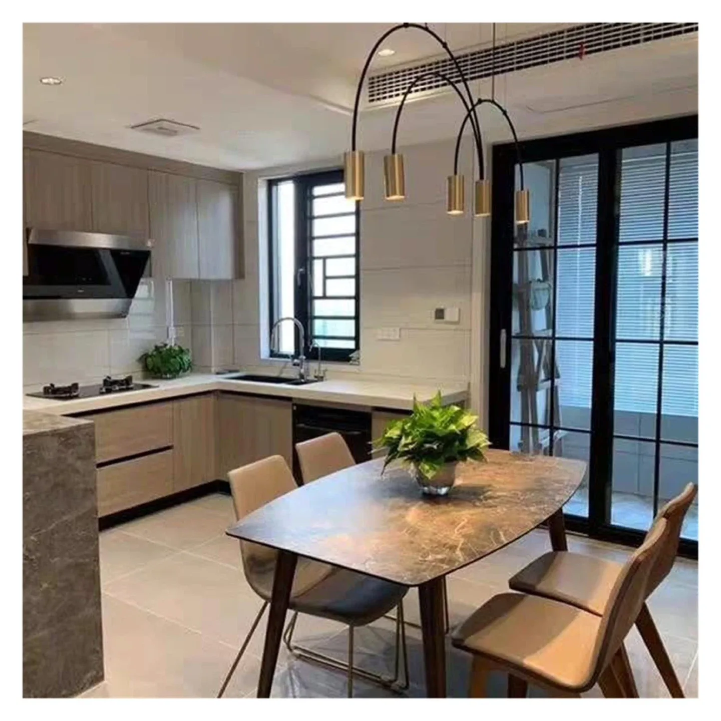 Chandelier Minimalism Post Modern arcuate Led image indicator(5)