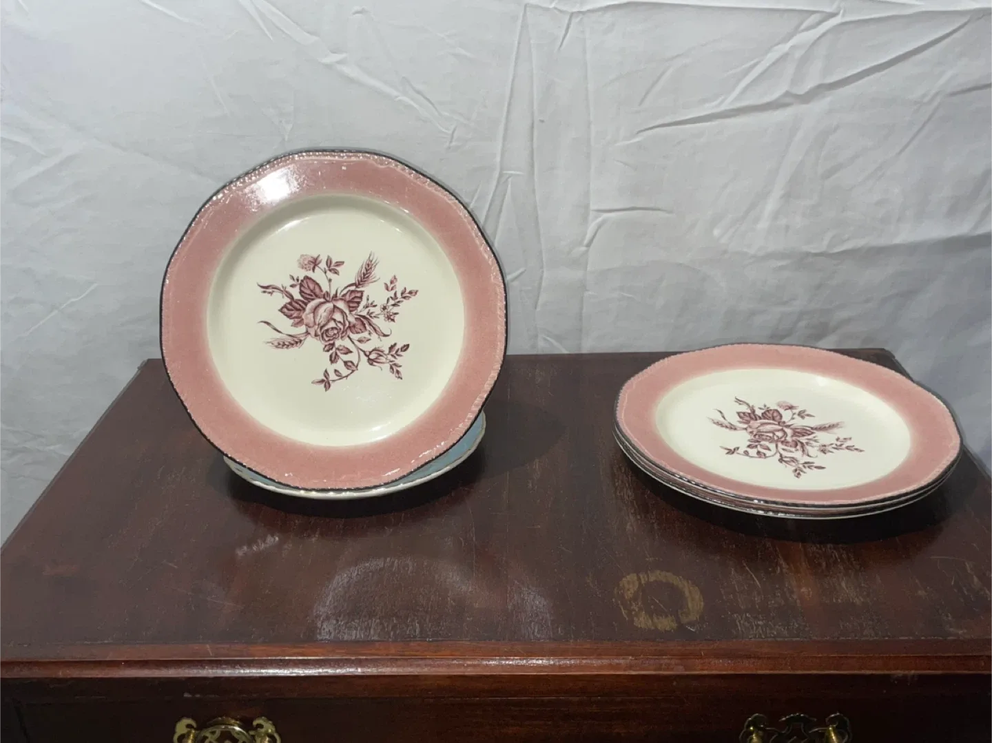 Vintage Royal Albert Pink Rose Plates