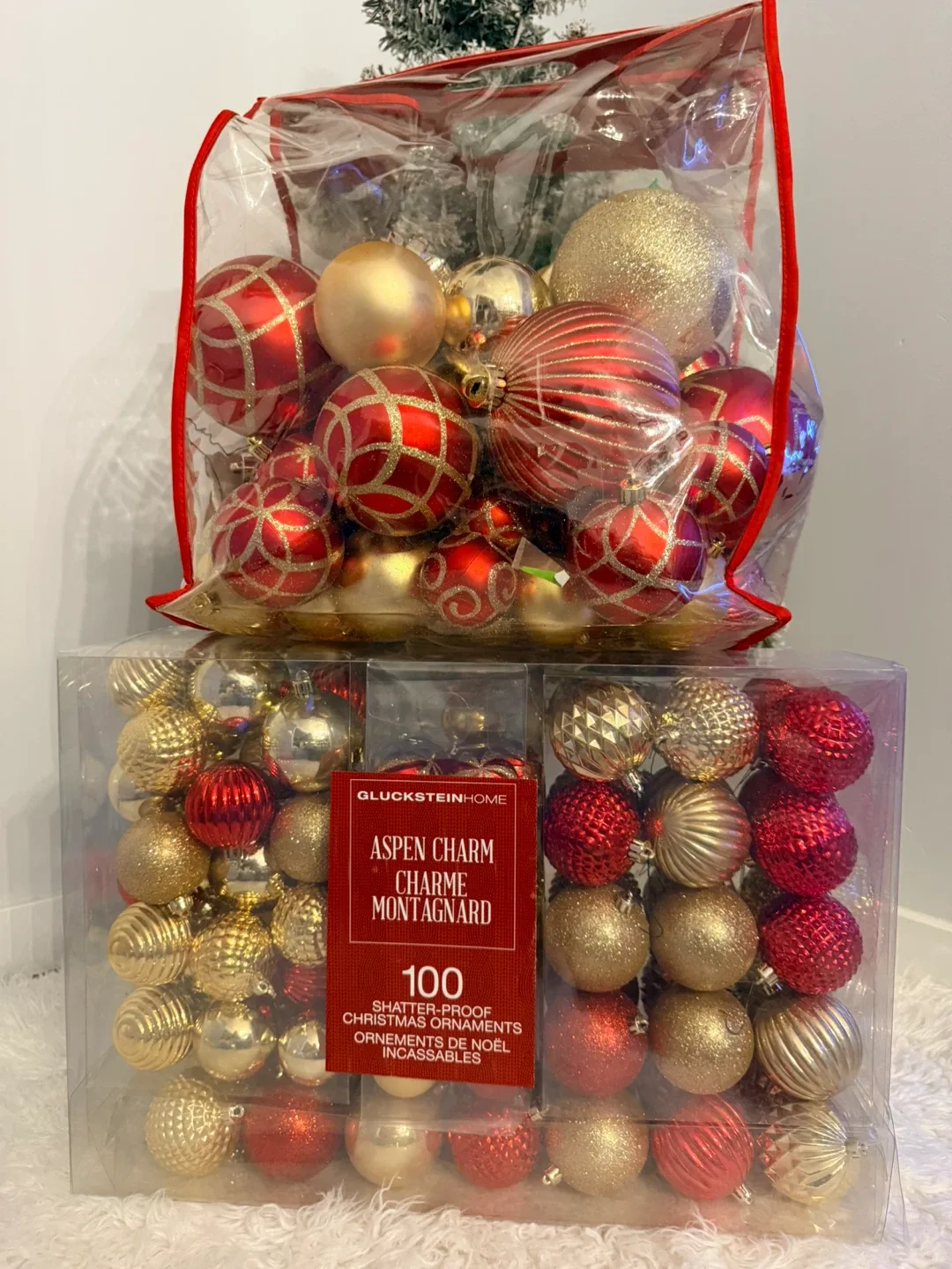 GlucksteinHome Aspen Charm Christmas Ornaments