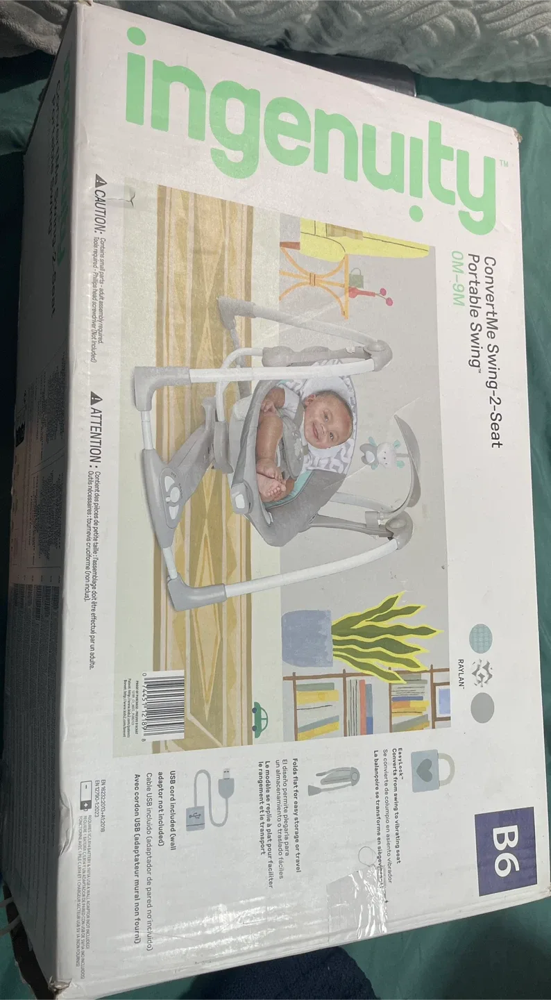 Ingenuity ConvertMe Swing-2-Seat Portable Swing