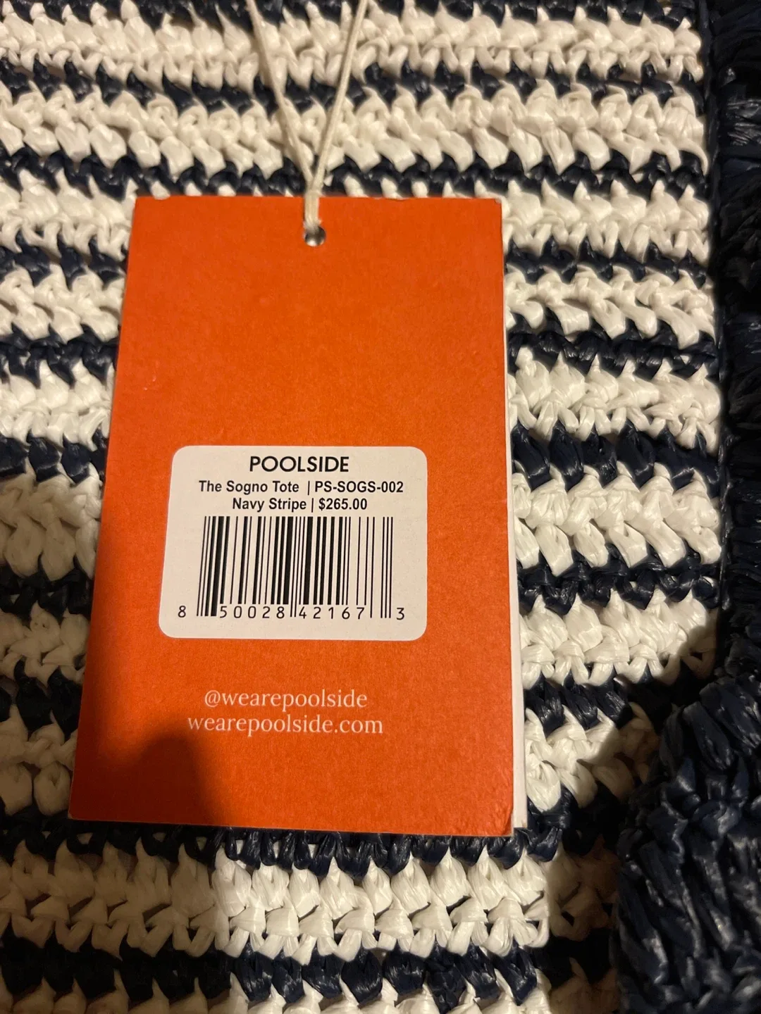 Poolside The Sogno Tote - Navy Stripe image indicator(5)