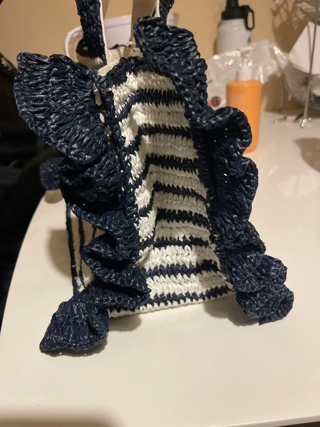 Poolside The Sogno Tote - Navy Stripe image indicator(3)