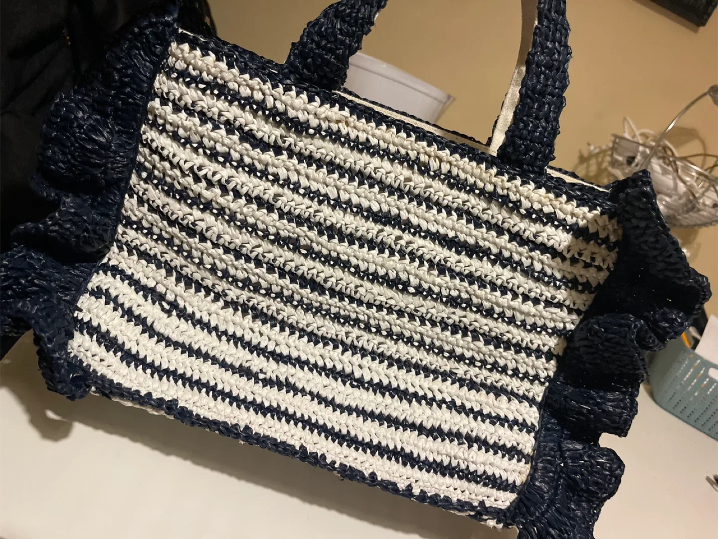 Poolside The Sogno Tote - Navy Stripe image indicator(2)