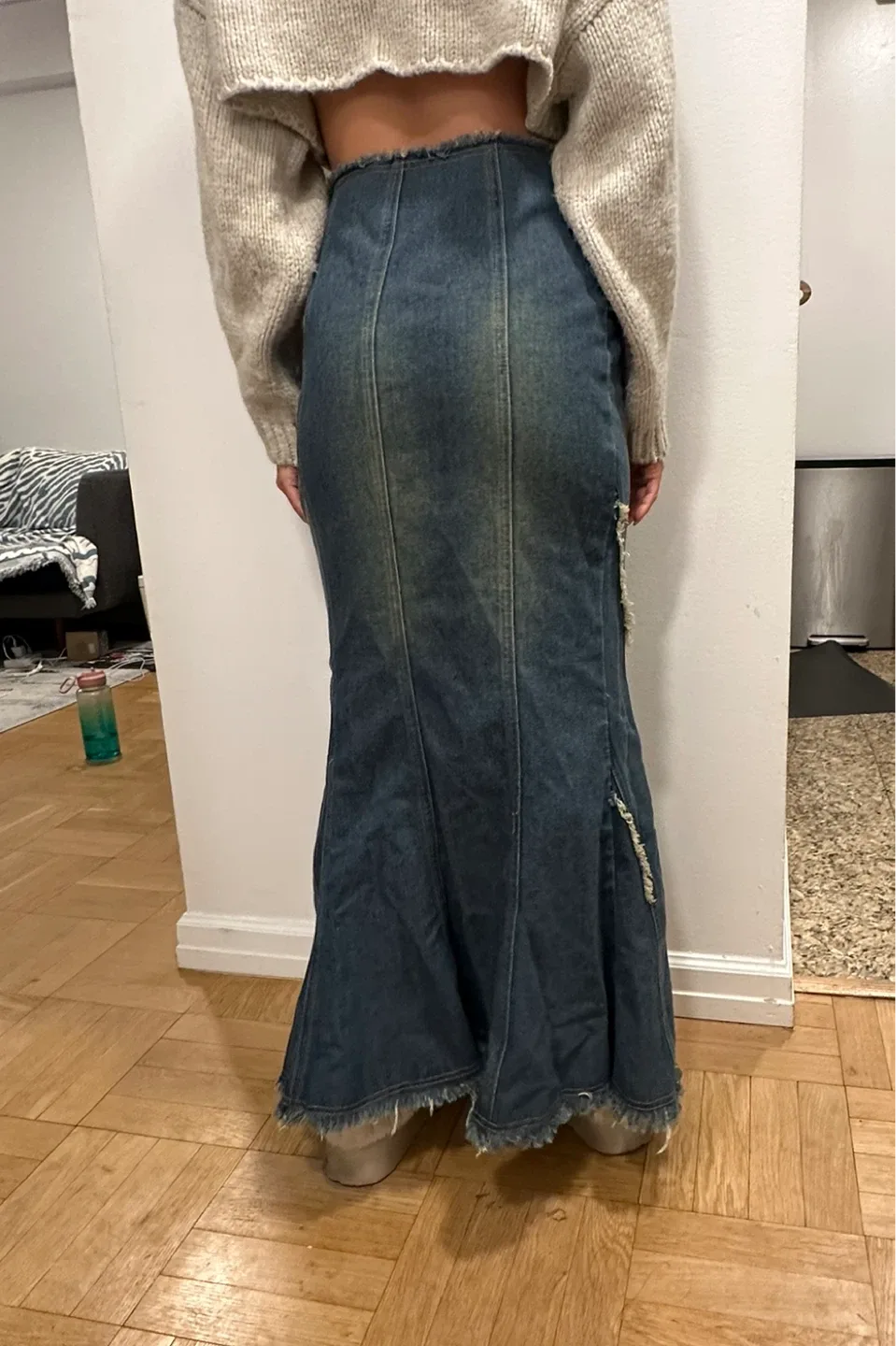 Denim Mermaid Maxi Skirt -  Cider image indicator(3)
