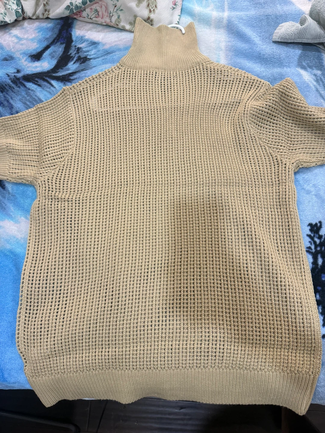 Beige Knit Half-Zip Sweater - photo 2