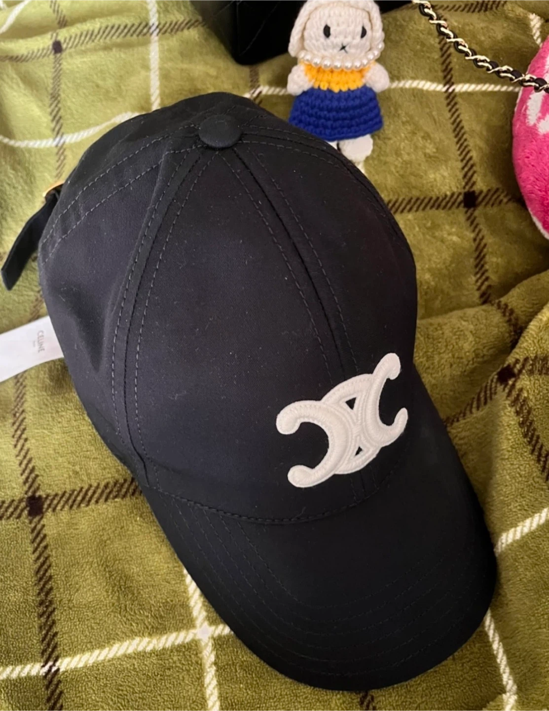 Celine Paris Black Baseball Cap - Size M