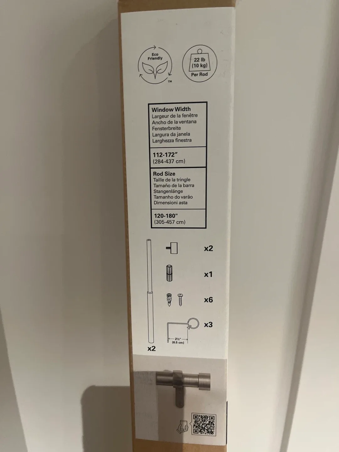 Umbra Cappa Curtain Rod 120-180" (305-457 cm) image indicator(2)