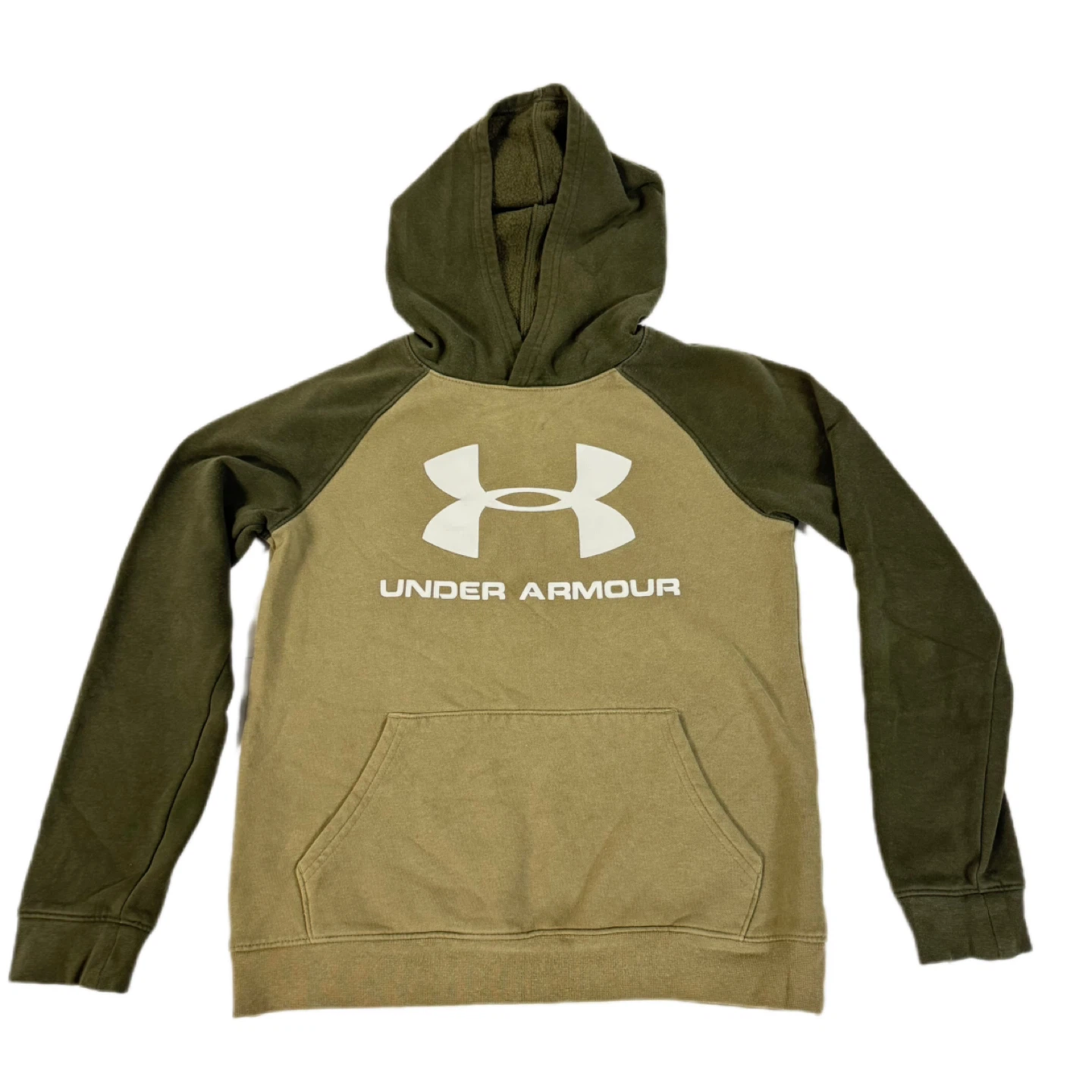 Under Armour ColdGear Hoodie Youth Medium – Green/Tan – YMD