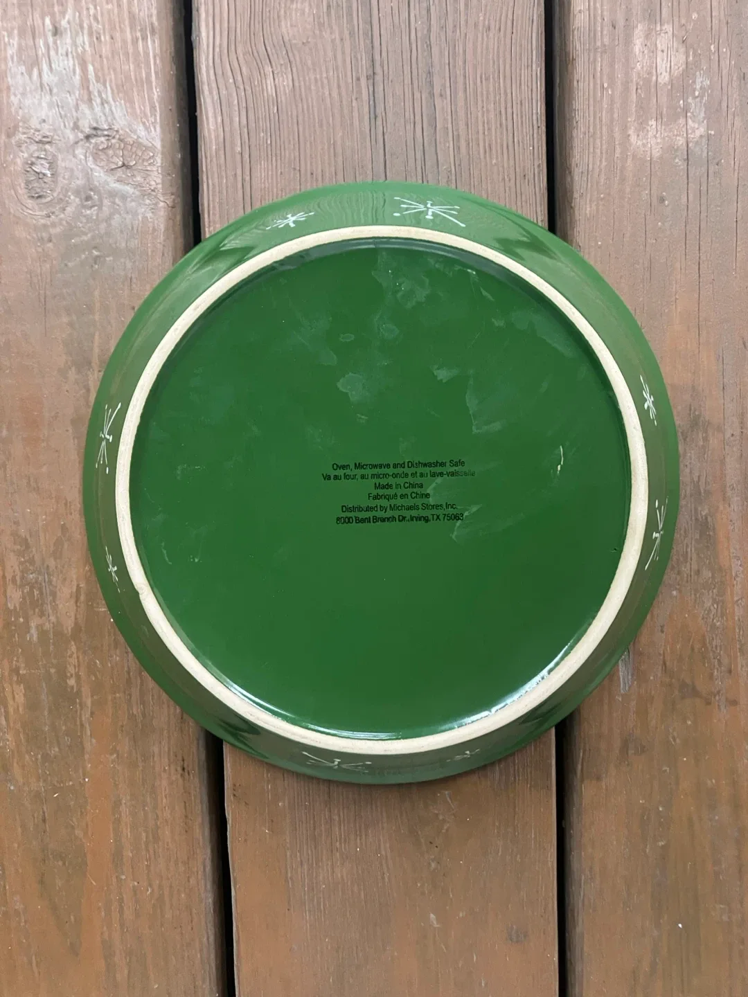 Hand Painted Snowman 9” Stoneware Deep Dish Pie Plate image indicator(10)