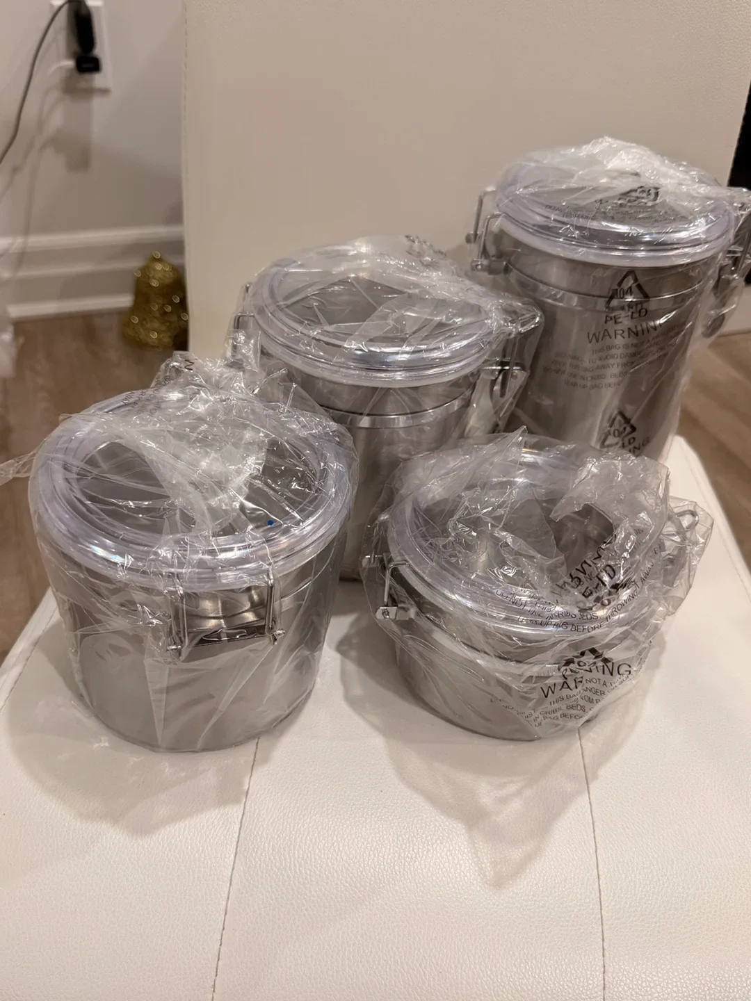 Stainless Steel Airtight Food Storage Canisters - Set of 4 image indicator(5)