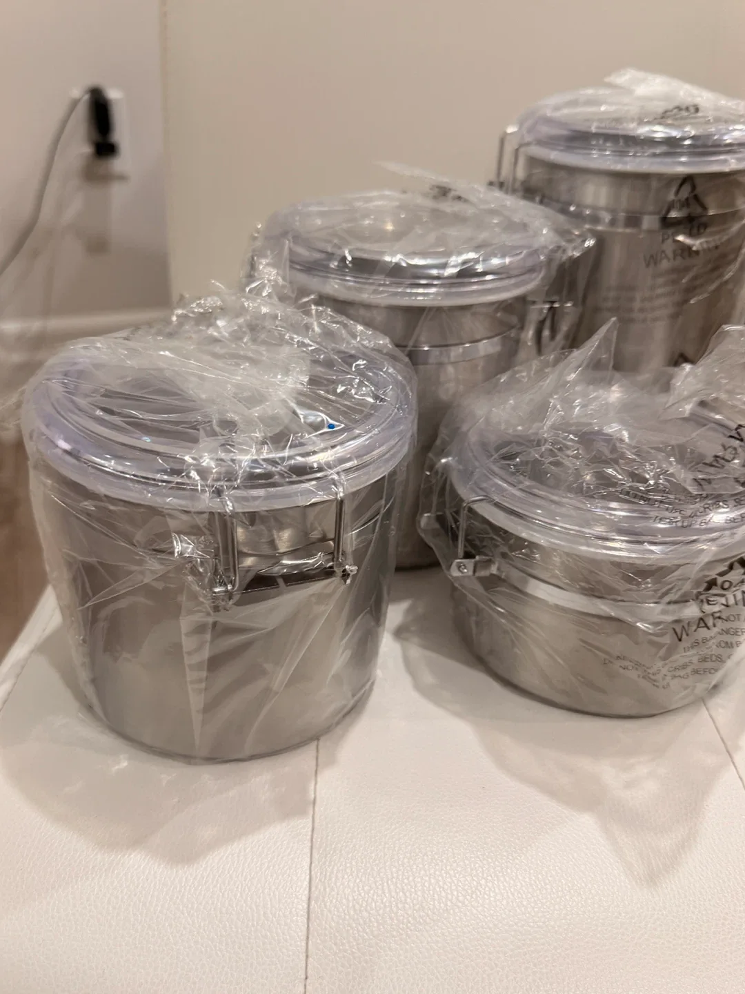 Stainless Steel Airtight Food Storage Canisters - Set of 4 image indicator(4)