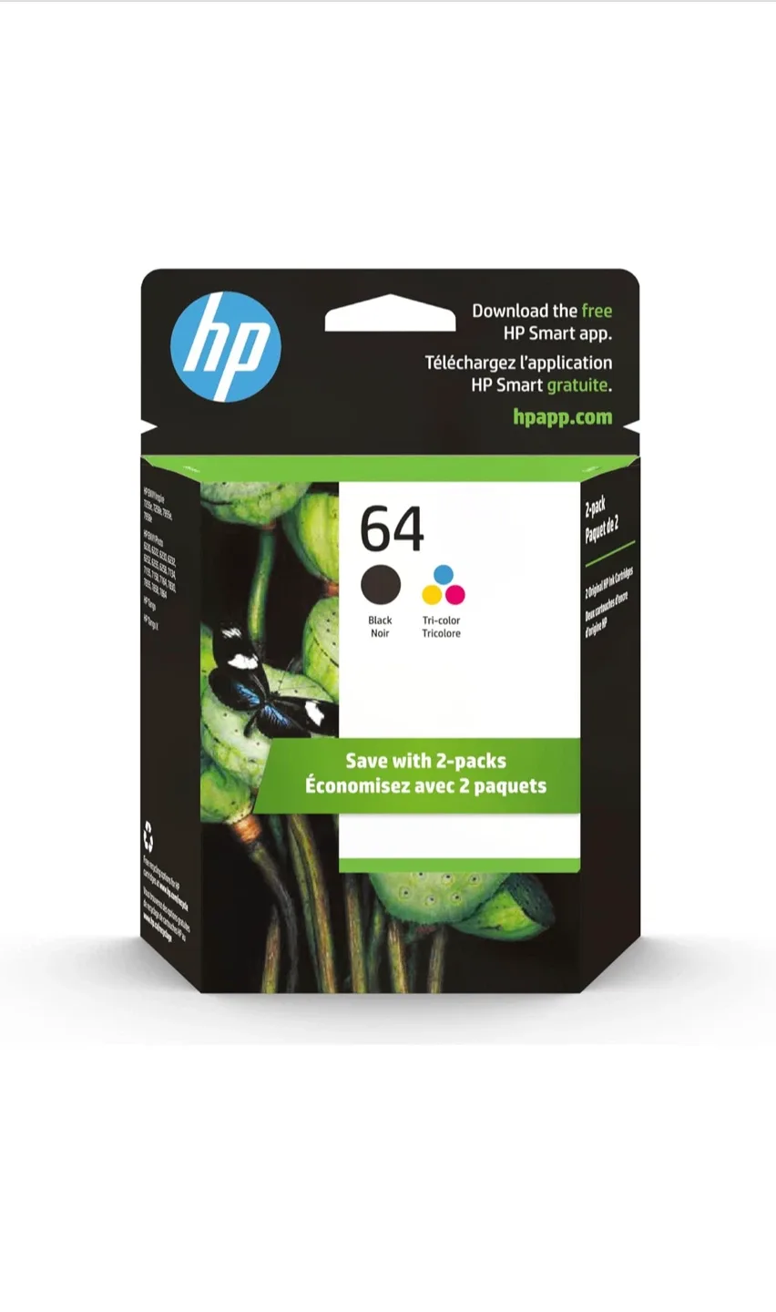 HP 64 Ink Cartridge - Black and Tri-color