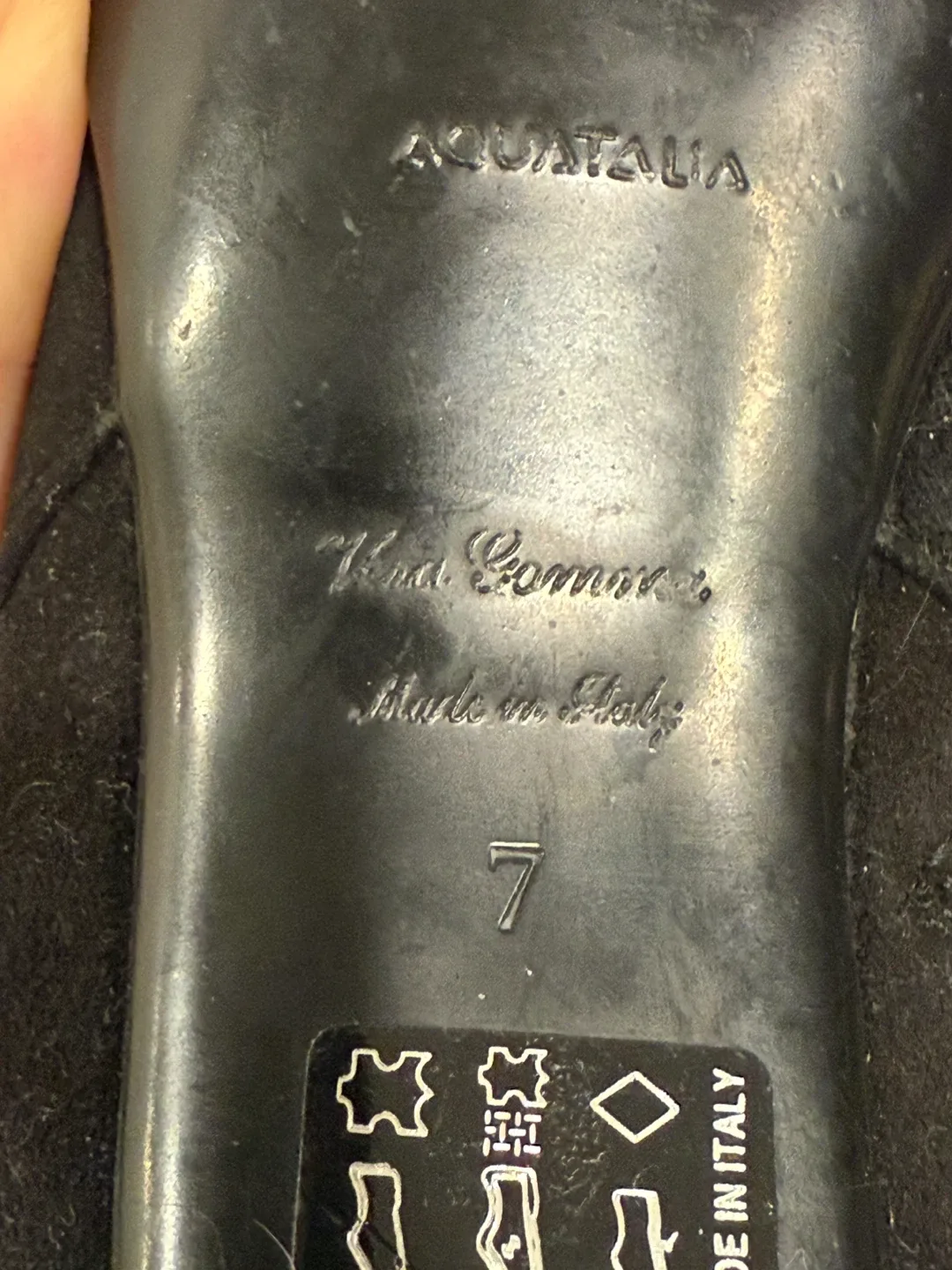 AQUATALIA Black Suede Boots - Size 7 image indicator(4)