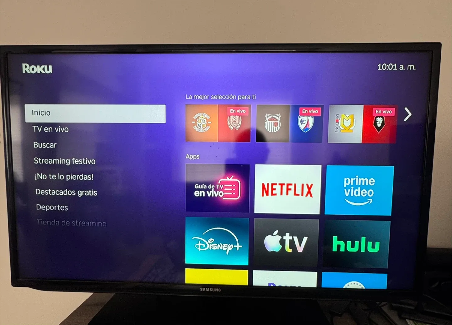 TV 40” Samsung UN40EH5000F 40" LED TV image indicator(4)