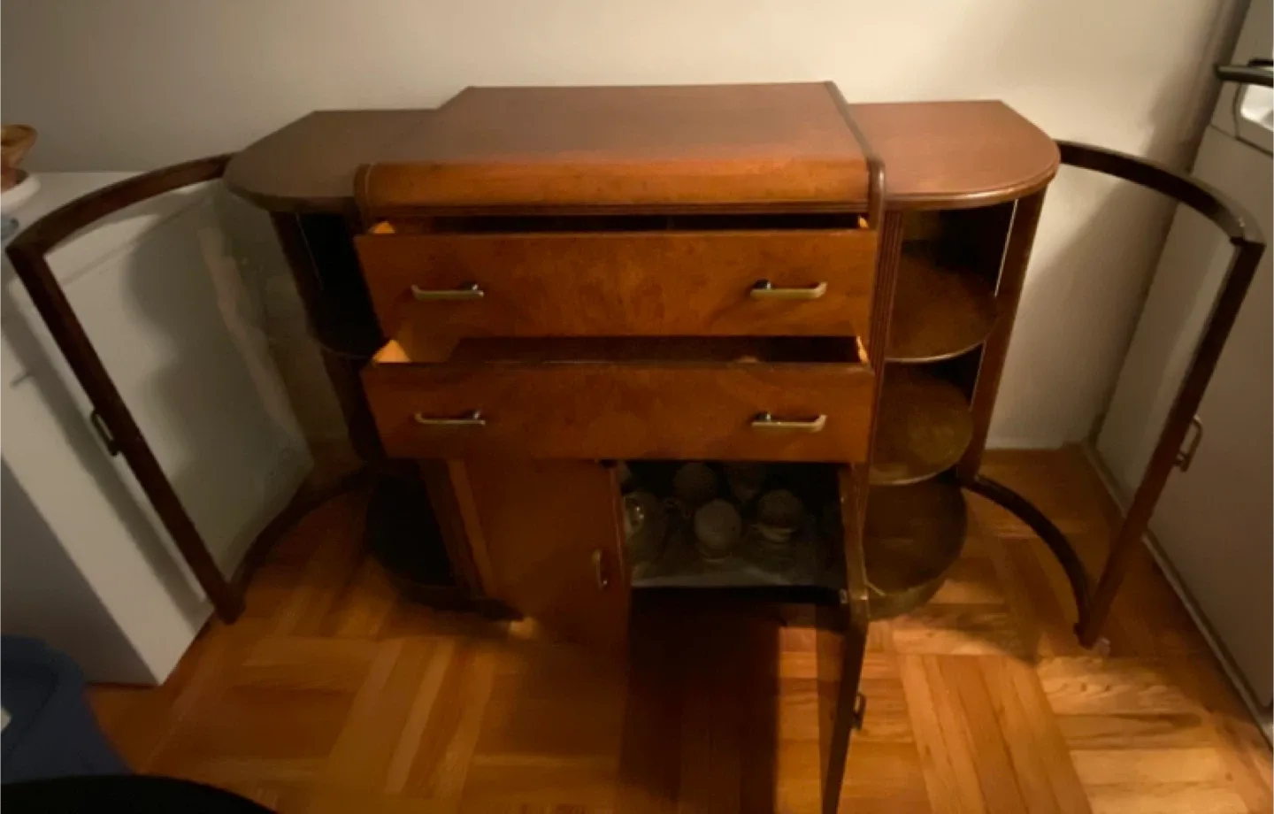 Antique Wood Bar Cabinet image indicator(2)