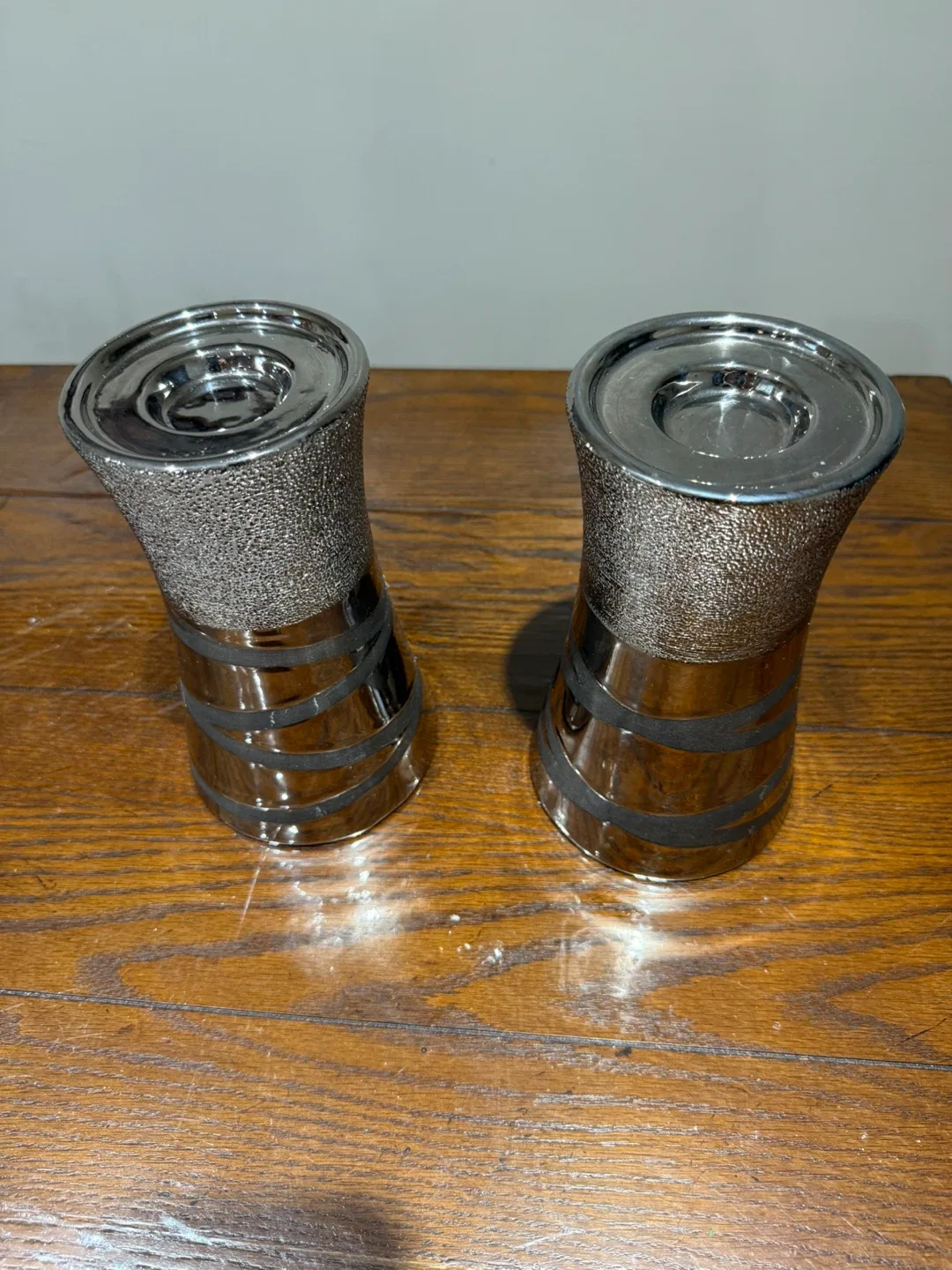 Pair of Bowring Silver Candle Holders